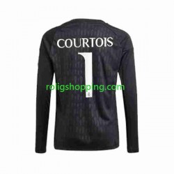 Fotbollströja Real Madrid Thibaut Courtois 1 Målvakt Män Bortaställ 2023-2024 Lång ärm