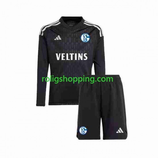 Fotbollströja Schalke 04 Målvakt Barn Bortaställ 2023-2024 Lång ärm