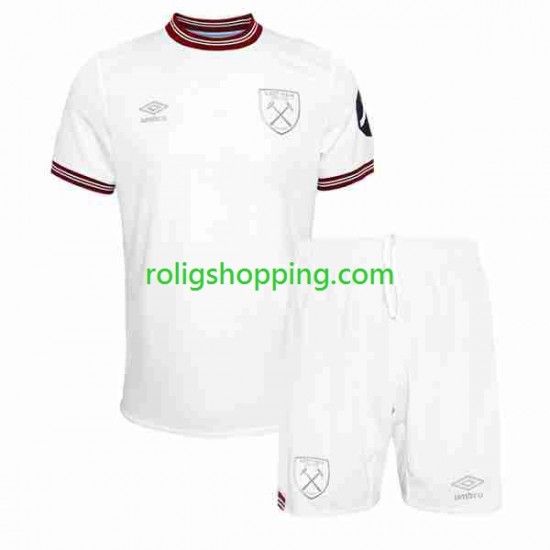 Fotbollströja West Ham United Barn Bortaställ 2023-2024 Kort ärm