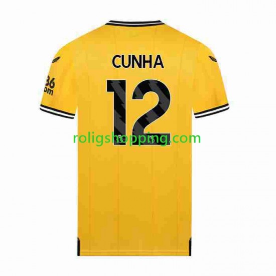 Fotbollströja Wolverhampton Wanderers CUNHA 12 Män Hemmaställ 2023-2024 Kort ärm