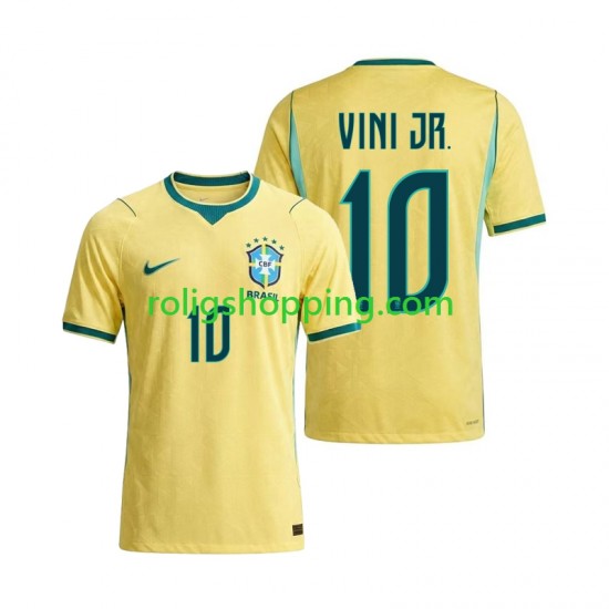 Fotbollströja Brasilien Vinicius Junior 10 Män Hemmaställ World Cup 2026 Kort ärm