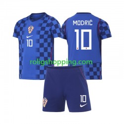 Fotbollströja Kroatien Modrić Luka 10 Barn Bortaställ World Cup 2026 Kort ärm