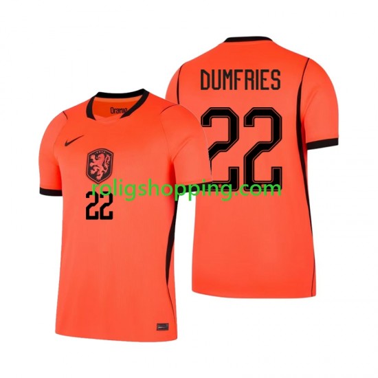 Fotbollströja Nederländerna Denzel Dumfries 22 Män Hemmaställ World Cup 2026 Kort ärm