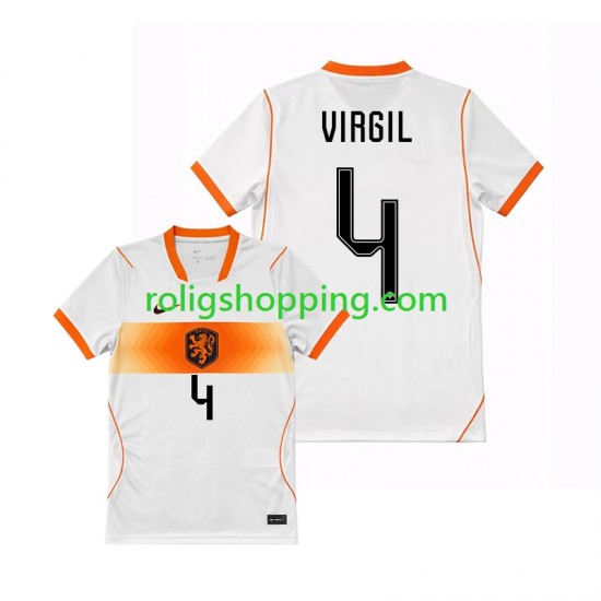 Fotbollströja Nederländerna Virgil van Dijk 4 Män Bortaställ World Cup 2026 Kort ärm