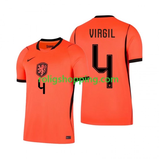 Fotbollströja Nederländerna Virgil van Dijk 4 Män Hemmaställ World Cup 2026 Kort ärm
