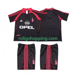 Fotbollströja AC Milan 2000 2001 Retro Barn Tredjeställ Kort ärm