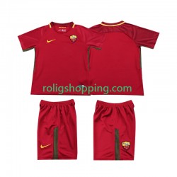 Fotbollströja AS Roma 2017-2018 Retro Barn Hemmaställ Kort ärm