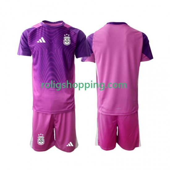 Fotbollströja Argentina Målvakt Barn Hemmaställ 2025 Kort ärm