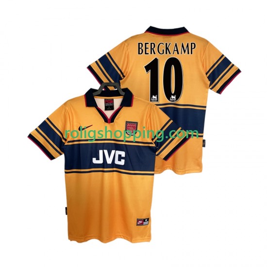 Fotbollströja Arsenal BERGKAMP10 1997 Retro Män Bortaställ 1999 Kort ärm
