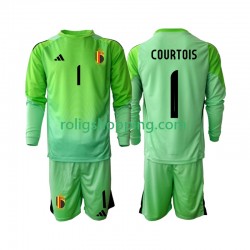 Fotbollströja Belgien Thibaut Courtoi 1 Målvakt Barn Hemmaställ 2025 Lång ärm
