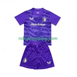 Fotbollströja Feyenoord Rotterdam Målvakt Barn Tredjeställ 2025-2026 Kort ärm