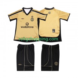 Manchester United Anniversary Football Shirt 2001 2002 Barn Tredjeställ Kort ärm