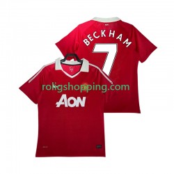 Fotbollströja Manchester United BECKHAM 7 Retro Män Hemmaställ 2011 2010 Kort ärm