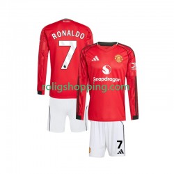 Fotbollströja Manchester United Cristiano Ronaldo 7 Barn Hemmaställ 2025-2026 Lång ärm