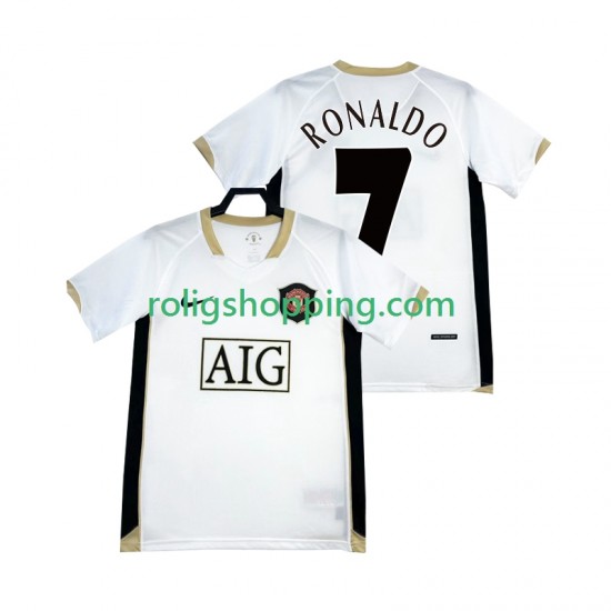 Fotbollströja Manchester United RONALDO 7 -2007 Retro Män Bortaställ 2006 Kort ärm