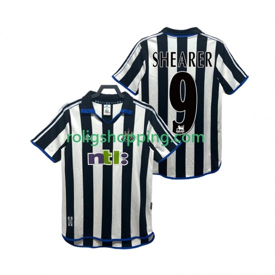Fotbollströja Newcastle United SHEARER 9 2000 2001 Retro Män Hemmaställ Kort ärm