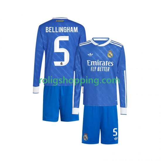 Fotbollströja Real Madrid Jude Bellingham 5 Barn Tredjeställ 2025-2026 Lång ärm