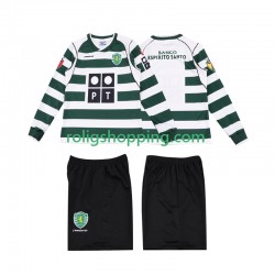 Fotbollströja Sporting Lissabon 2001 2003 Retro Barn Hemmaställ Lång ärm