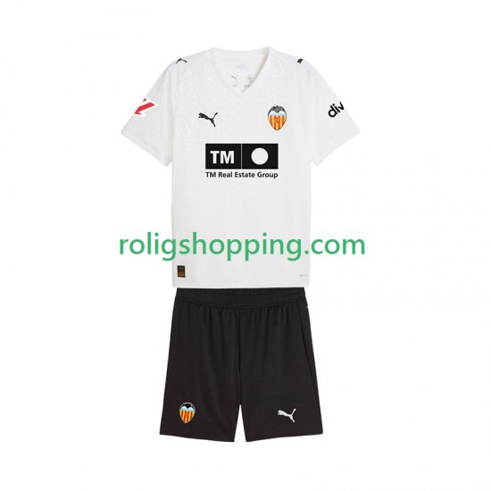 Fotbollströja Valencia CF Barn Hemmaställ 2025-2026 Kort ärm