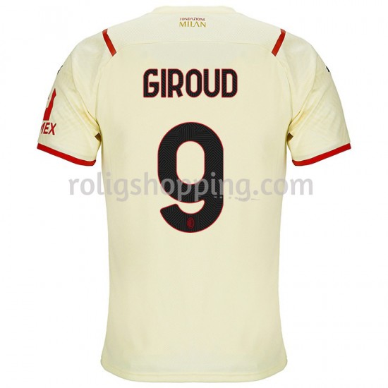 Fotbollströja AC Milan Olivier Giroud 9 Bortaställ 2021-2022 Kort ärm