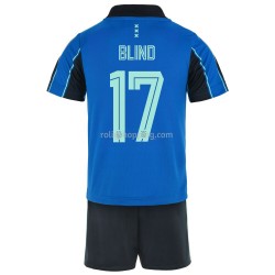 Fotbollströja AFC Ajax Daley Blind 17 Barn Bortaställ 2021-2022 Kort ärm