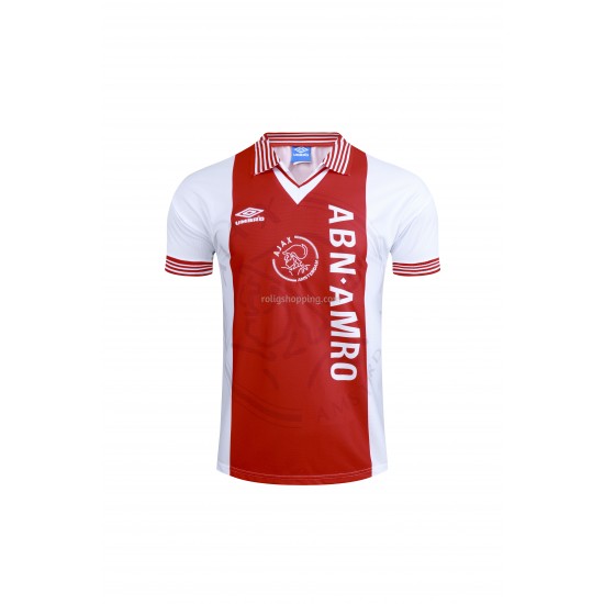 Fotbollströja AFC Ajax Retro Hemmaställ 1994-1995 Kort ärm