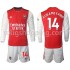 Fotbollströja Arsenal Aubameyang 14 Barn Hemmaställ 2021-2022 Lång ärm