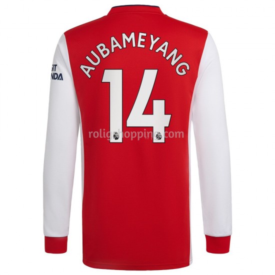 Fotbollströja Arsenal Pierre-Emerick Aubameyang 14 Hemmaställ 2021-2022 Lång ärm
