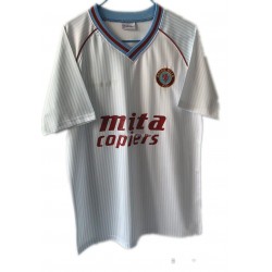 Fotbollströja Aston Villa Retro Bortaställ 1988 Kort ärm
