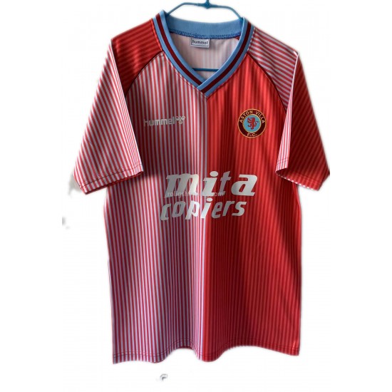 Fotbollströja Aston Villa Retro Hemmaställ 1988 Kort ärm