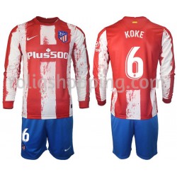 Fotbollströja Atlético Madrid Koke 6 Barn Hemmaställ 2021-2022 Lång ärm