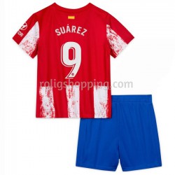 Fotbollströja Atlético Madrid Luis Suárez 9 Barn Hemmaställ 2021-2022 Kort ärm