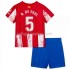 Fotbollströja Atlético Madrid Rodrigo De Paul 5 Barn Hemmaställ 2021-2022 Kort ärm