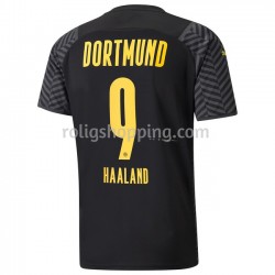 Fotbollströja Borussia Dortmund Erling Haaland 9 Bortaställ 2021-2022 Kort ärm