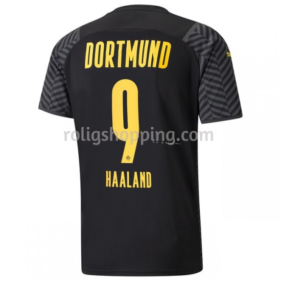 Fotbollströja Borussia Dortmund Erling Haaland 9 Bortaställ 2021-2022 Kort ärm