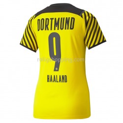 Fotbollströja Borussia Dortmund Erling Haaland 9 Kvinnor Hemmaställ 2021-2022 Kort ärm