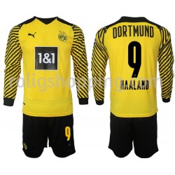 Fotbollströja Borussia Dortmund Haaland 9 Barn Hemmaställ 2021-2022 Lång ärm