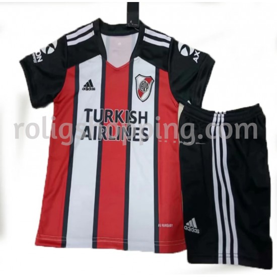 Fotbollströja CA River Plate Barn Tredjeställ 2021-2022 Kort ärm