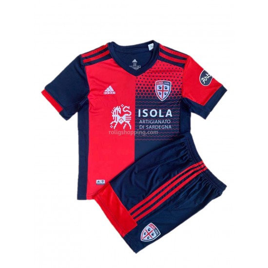 Fotbollströja Cagliari Barn Hemmaställ 2021-2022 Kort ärm