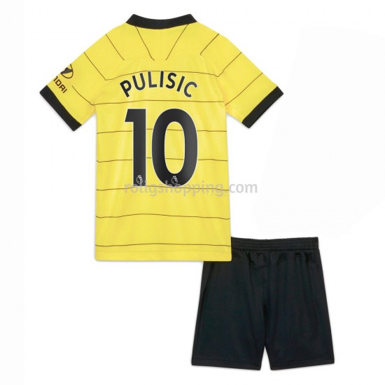 Fotbollströja Chelsea Christian Pulisic 10 Barn Bortaställ 2021-2022 Kort ärm