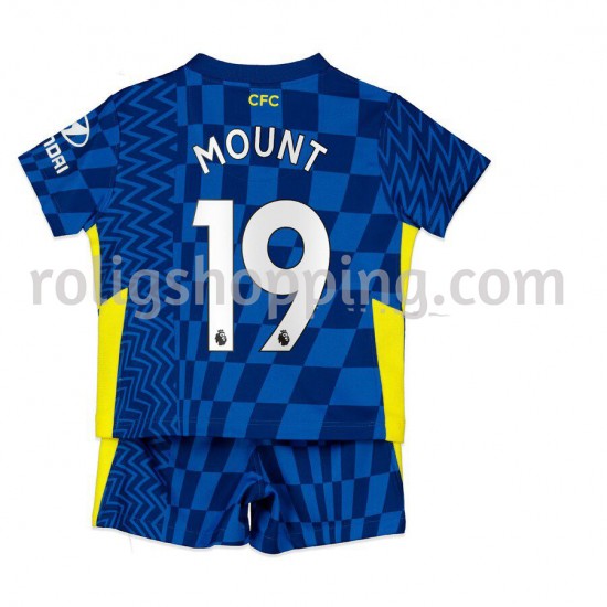 Fotbollströja Chelsea Mason Mount 19 Barn Hemmaställ 2021-2022 Kort ärm