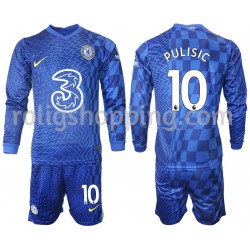 Fotbollströja Chelsea Pulisic 10 Barn Hemmaställ 2021-2022 Lång ärm