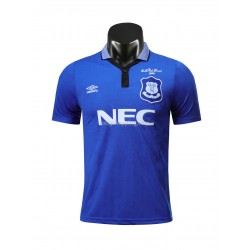 Fotbollströja Everton Retro Hemmaställ 1995 Kort ärm
