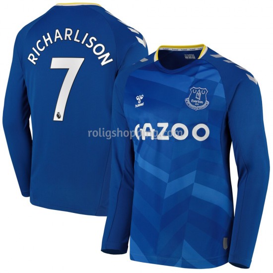 Fotbollströja Everton Richarlison 7 Hemmaställ 2021-2022 Lång ärm