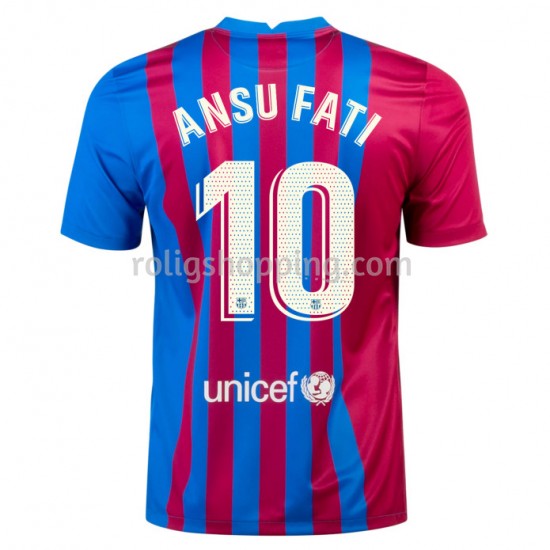Fotbollströja FC Barcelona Ansu Fati 10 Hemmaställ 2021-2022 Kort ärm