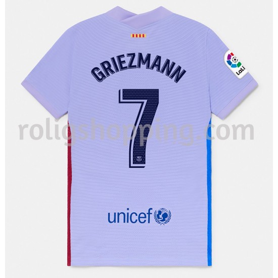 Fotbollströja FC Barcelona Antoine Griezmann 7 Bortaställ 2021-2022 Kort ärm