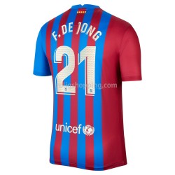 Fotbollströja FC Barcelona Frenkie de Jong 21 Hemmaställ 2021-2022 Kort ärm