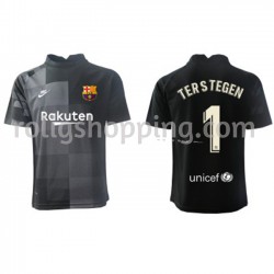 Fotbollströja FC Barcelona Målvakt Ter Stegen 1 Bortaställ 2021-2022 Kort ärm