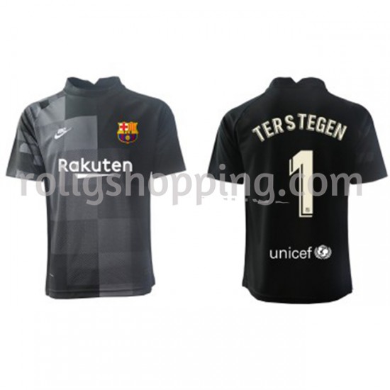 Fotbollströja FC Barcelona Målvakt Ter Stegen 1 Bortaställ 2021-2022 Kort ärm