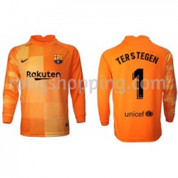 Fotbollströja FC Barcelona Målvakt Ter Stegen 1 Hemmaställ 2021-2022 Lång ärm